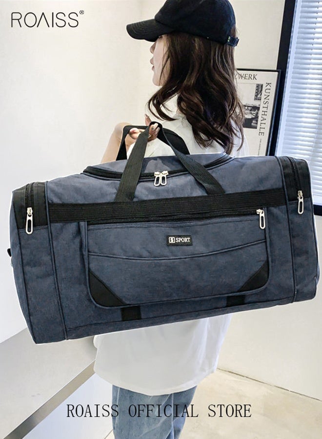 roaiss Large Capacity Gym Shoulder Bags Outdoor Sports Handbag Portable Clothing Storage Bag Can Be Folded for Short Long Trips - Image 3