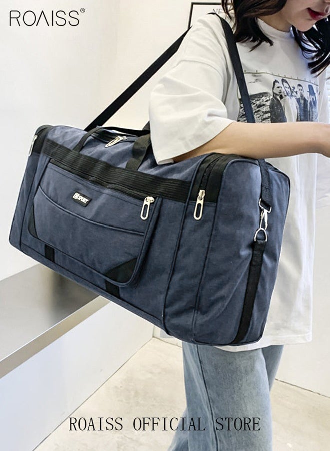 roaiss Large Capacity Gym Shoulder Bags Outdoor Sports Handbag Portable Clothing Storage Bag Can Be Folded for Short Long Trips - Image 4