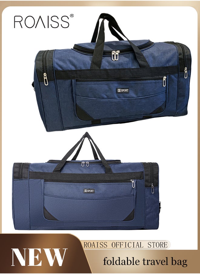 roaiss - Large Capacity Gym Shoulder Bags Outdoor Sports Handbag Portable Clothing Storage Bag Can Be Folded for Short Long Trips - Image 1