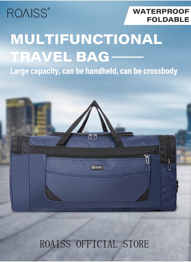 roaiss - Large Capacity Gym Shoulder Bags Outdoor Sports Handbag Portable Clothing Storage Bag Can Be Folded for Short Long Trips - Image 1