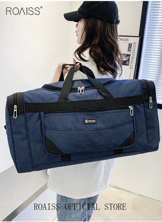roaiss - Large Capacity Gym Shoulder Bags Outdoor Sports Handbag Portable Clothing Storage Bag Can Be Folded for Short Long Trips - Image 1
