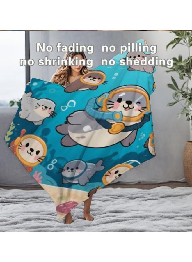 عام بطانية رقيقة من الفانيلا الكرتونية للأطفال والرضع (دافئة ومريحة، ومناسبة للنوم والألعاب) 70 سم * 100 سم - Image 1