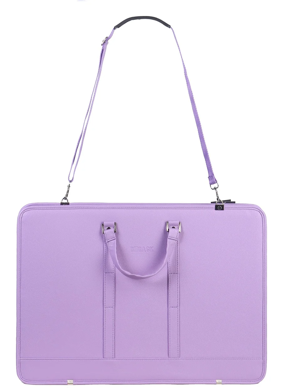 Hobi Market Art Leather Bellows Project Art Bag 40X55 Cm. Pastel Lilac