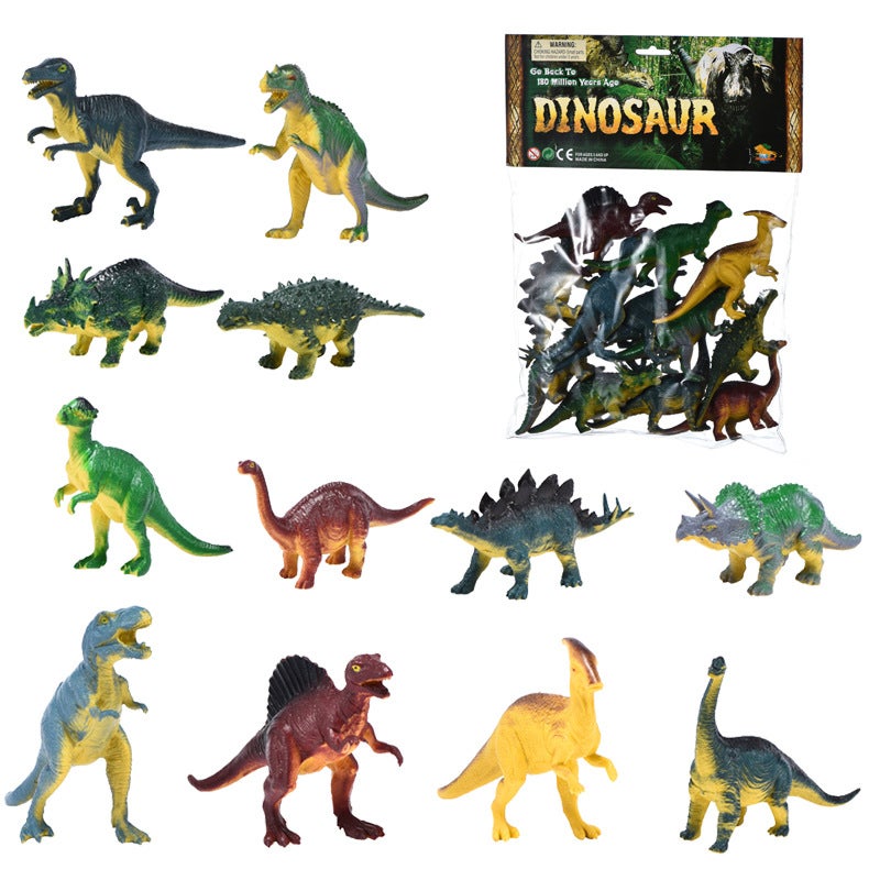 Jurassic Dinosaur Toy Set Realistic Animal Models for Kids 7031-12 Bagged Dinosaurs 