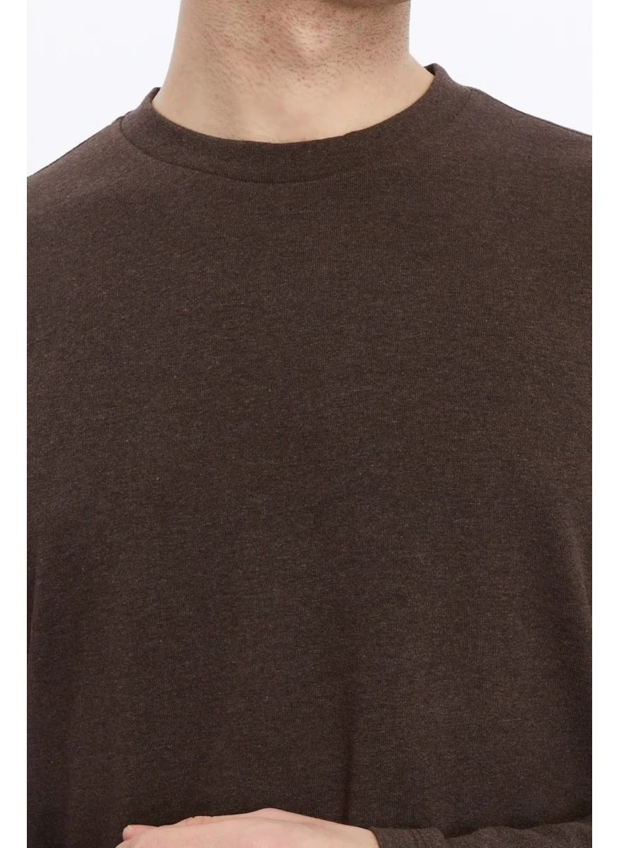 Defy'S Men's Long Sleeve Crew Neck T-Shirt Indigo