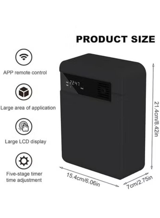 Arabest جهاز هواء برائحة ذكية مع بخاخ، جهاز عطر الممر، موزع رائحة 150 مل، منقي الهواء، موزع رائحة التدفئة والتهوية وتكييف الهواء للزيوت العطرية للغرفة والمكتب والمنتجعات الصحية (رذاذ أسود لأعلى) - Image 2