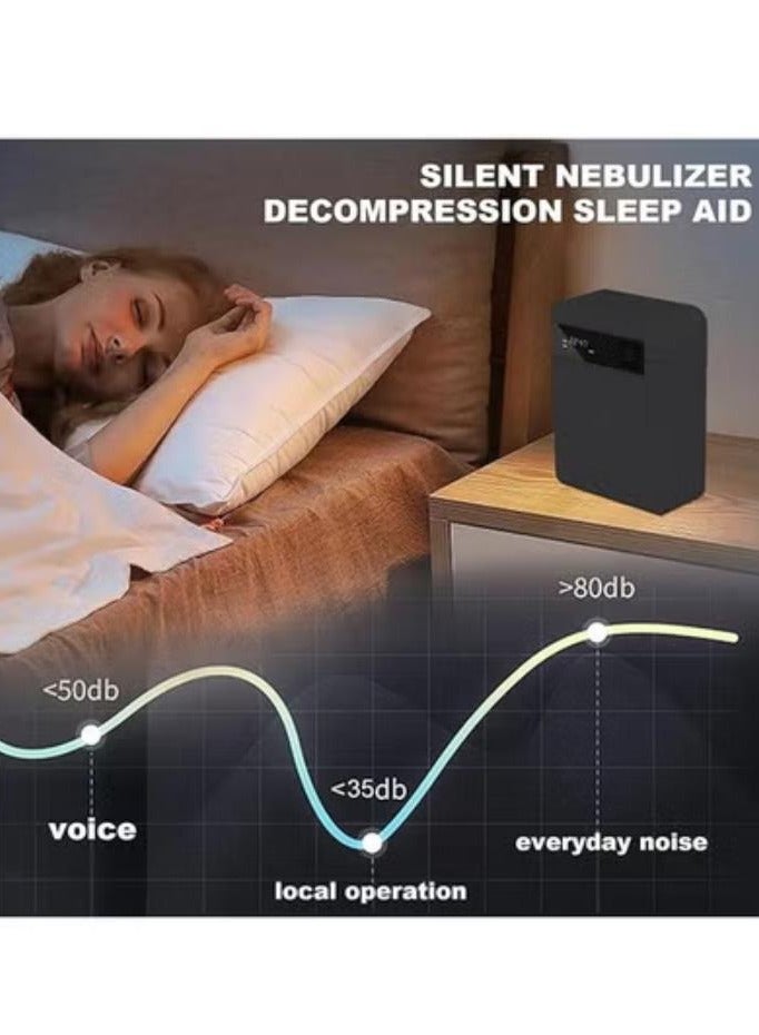 Arabest جهاز هواء برائحة ذكية مع بخاخ، جهاز عطر الممر، موزع رائحة 150 مل، منقي الهواء، موزع رائحة التدفئة والتهوية وتكييف الهواء للزيوت العطرية للغرفة والمكتب والمنتجعات الصحية (رذاذ أسود لأعلى) - Image 3