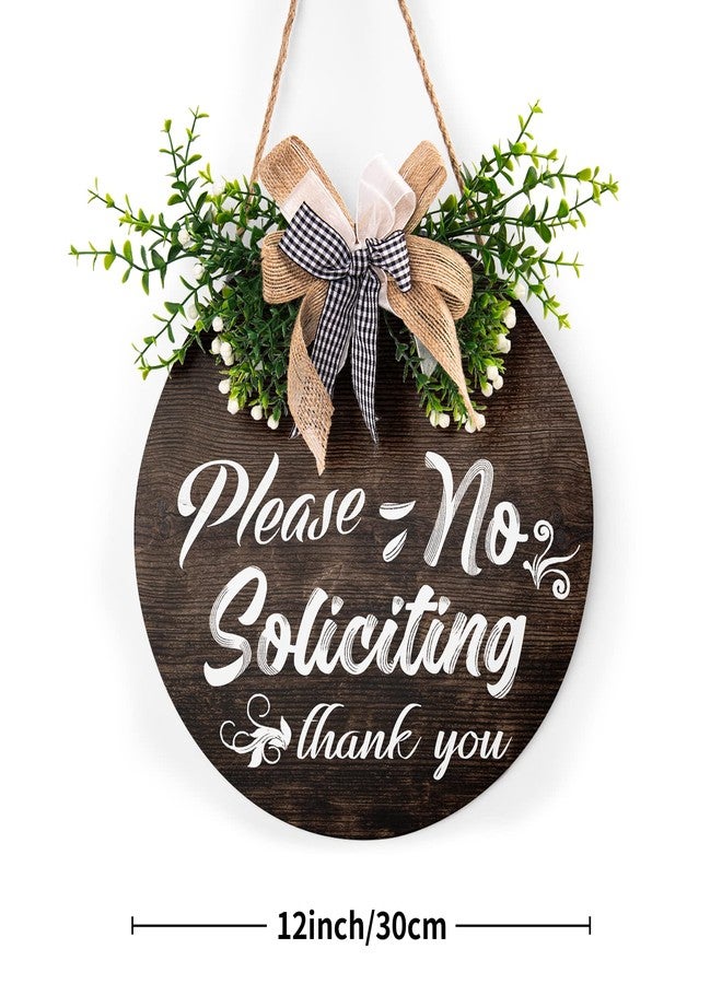 Harooni لافتة "ممنوع التسول" مرحة مع فيونكة بنقشة مربعات الجاموس - علاقة باب بطول 12 بوصة لتزيين الشرفة الأمامية للمنزل الريفي في جميع الفصول - Image 2