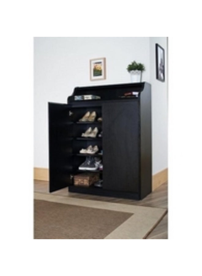هومزمارت خزانة أحذية ام دي اف 5 أرفف أسود - 90×35×120 سم - Image 2