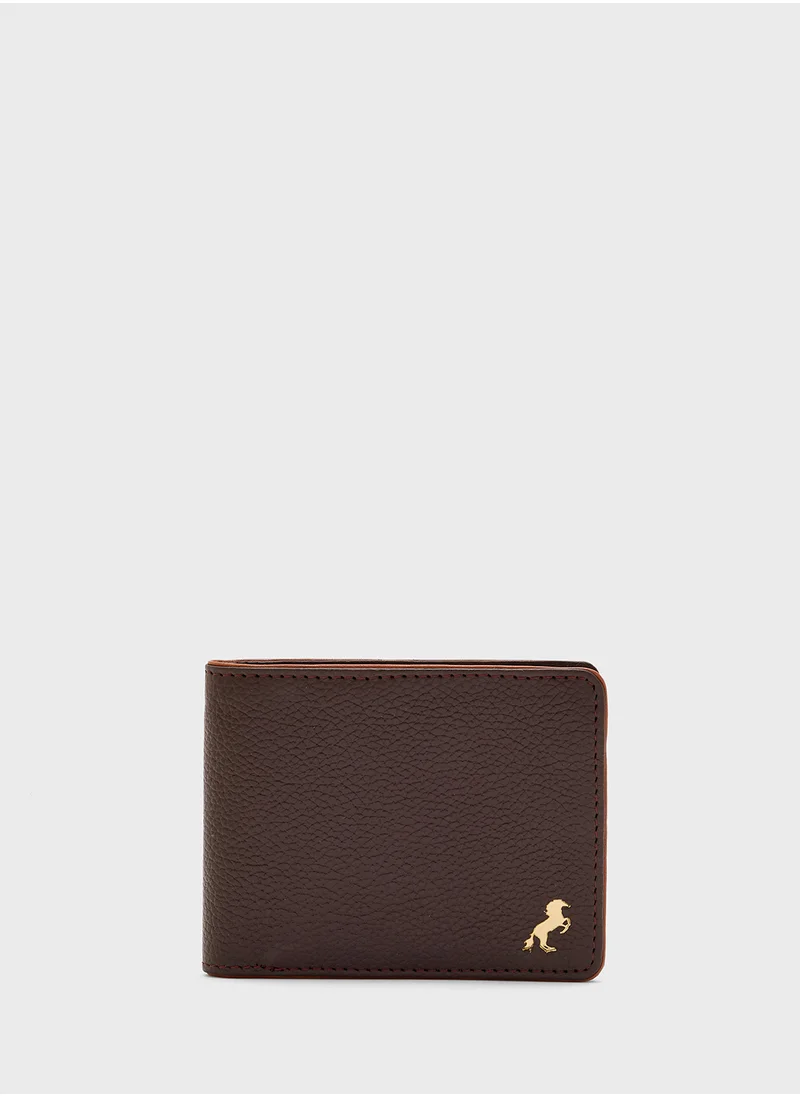 Robert Wood Genuine Leather Two Tone Bi-Fold Wallet