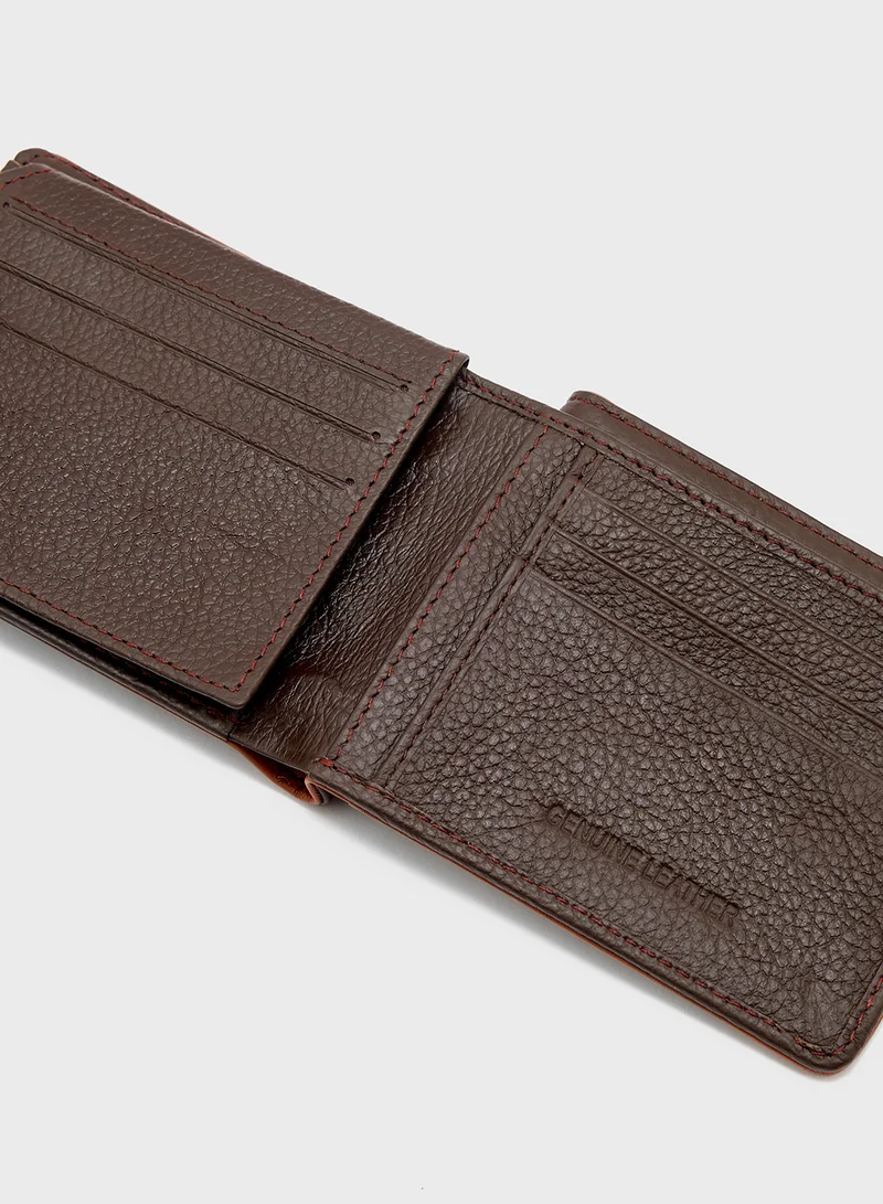 روبرت وود Genuine Leather Two Tone Bi-Fold Wallet