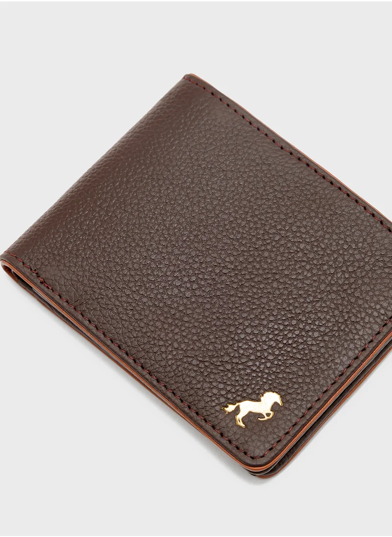 روبرت وود Genuine Leather Two Tone Bi-Fold Wallet