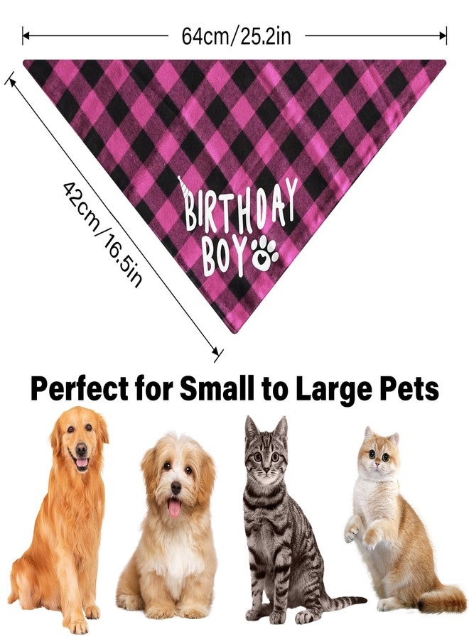 CUXFLS Dog Birthday Scarf and Triangle Hat with Cute Bow Tie and 0-9 Golden Number Stickers. Suitable for Small, Medium and Large Pets PK - Image 5