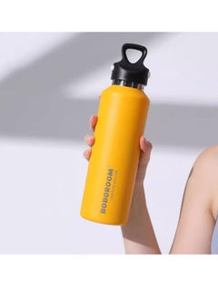 TYCOM Thermal isulated Water Bottle 600 ML Stainless Steel Double Wall Vacuum insulated Water Bottles for Hot Cold Water Gym Bottle Flask Bottle Screwless Yellow.  - Image 3