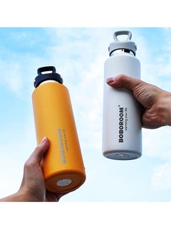 TYCOM Thermal isulated Water Bottle 600 ML Stainless Steel Double Wall Vacuum insulated Water Bottles for Hot Cold Water Gym Bottle Flask Bottle Screwless Yellow.  - Image 5