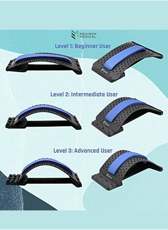 Generic - Multi-Level Back Stretching Device,Back Massager for Bed & Chair & Car,Multi-Level Lumbar Support Stretcher Spinal, Lower and Upper Back Stretcher Support and Pain Relief - Image 1