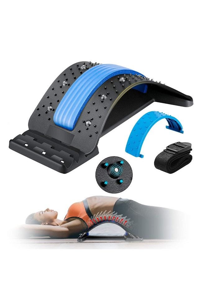 Generic - Multi-Level Back Stretching Device,Back Massager for Bed & Chair & Car,Multi-Level Lumbar Support Stretcher Spinal, Lower and Upper Back Stretcher Support and Pain Relief - Image 1