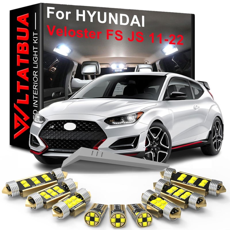 WLTATBUA LED Interior Light Kit Package Replacement for HYUNDAI Veloster FS JS 2011 2012 2013 2014 2015 2016 2017 2018 2019 2020 2021 2022 Super Bright 6000K White Bulbs Install Tool - Image 2