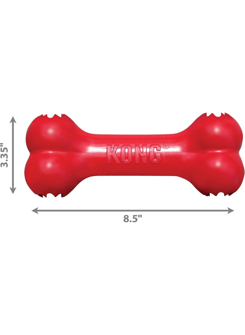 KONG Goodie Bone - Classic Durable Natural Rubber Dog Bone, Supports Mental Engagement - Treat Dispensing - Red - for Large Dogs - Image 2