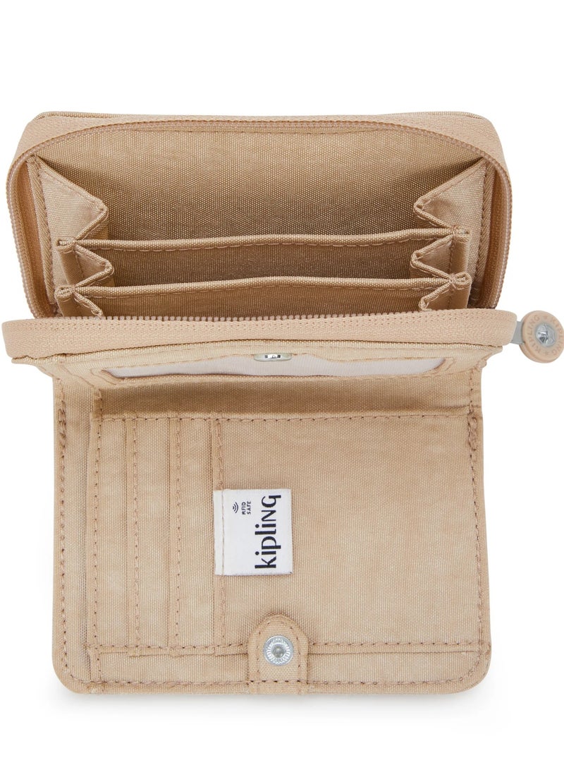 kipling محفظة صغيرة بيج متلألئة من توبس - Image 3