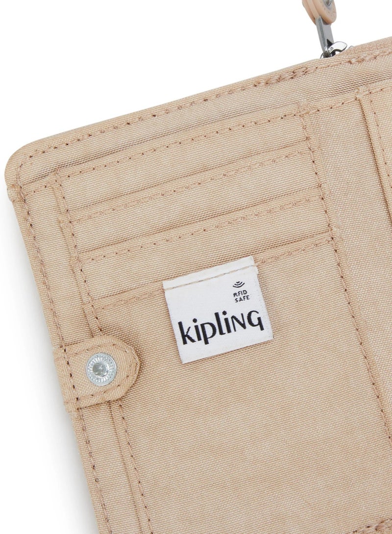 kipling محفظة صغيرة بيج متلألئة من توبس - Image 5
