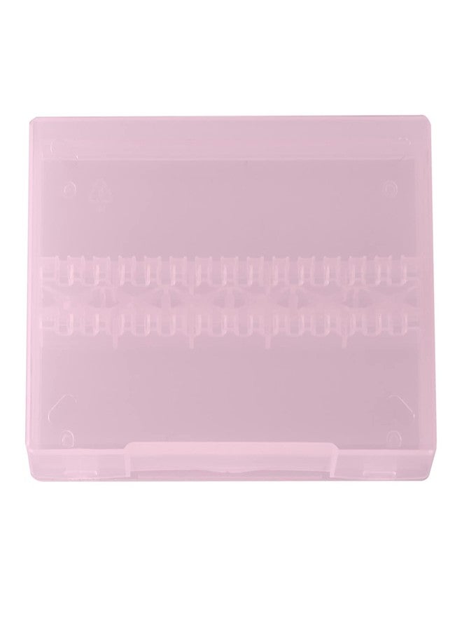 Luatoxry Nail Drill Bit Case, 14 Holes Nail Drill Bit Storage Box, 3.9x3.0x0.5in Drills Bits Display Storage Box, Plastic Nails Bits Holder for Salon and Home Store Grinding Heads - Image 1