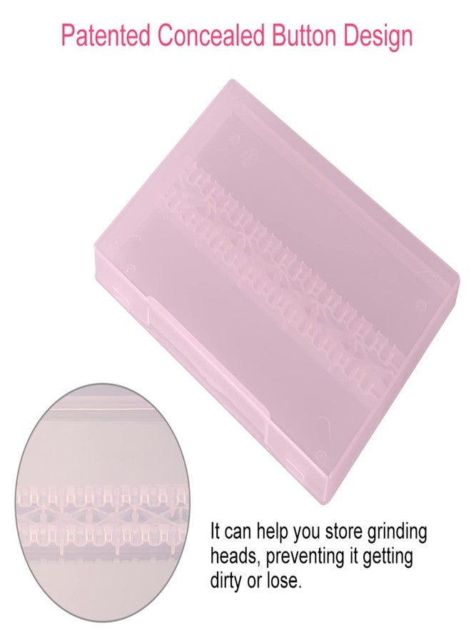 Luatoxry Nail Drill Bit Case, 14 Holes Nail Drill Bit Storage Box, 3.9x3.0x0.5in Drills Bits Display Storage Box, Plastic Nails Bits Holder for Salon and Home Store Grinding Heads - Image 5