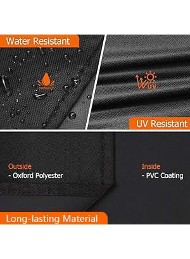 iCover Round Grill Cover-34(Dia) x41(Tall) Heavy Duty Water Proof Outdoor Canvas BBQ Grills Covers Dome Smoker Protection for Char-Griller Akorn kamado Smokers or Similar Size Griddle - Image 2