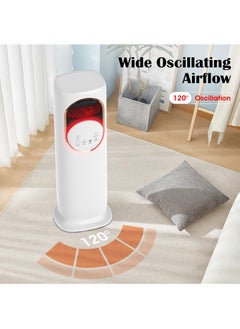 ULHYC Tower Fan and Heater Combo with Humidification, 4 in 1 Space Heaters for Indoor Use, 120°Oscillating, 1800W, 2 Speed Heating, 3 Speed Cooling, Remote Control, 9H Timer for Bedroom Room Office  - Image 4