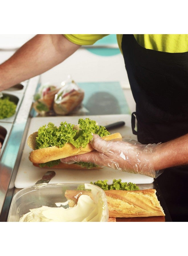 Bymore BYMORE 1200 Pcs Disposable Poly Plastic Gloves Bulk, BPA & Latex Free Clear Food Safe Gloves for Kitchen Food Prep Food Service Food Handling Cooking Cleaning, One Size Fits Most - Image 5