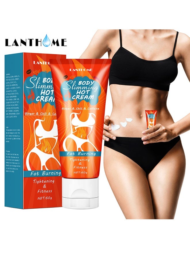 Lanthome Body Slimming Hot Cream, Cellulite Slimming And Firming Cream, Abdominal Fat Burner, Deep Tissue Massage And Muscle Relaxant For Shaping Waist, Abdomen And Buttocks-60G - Image 1