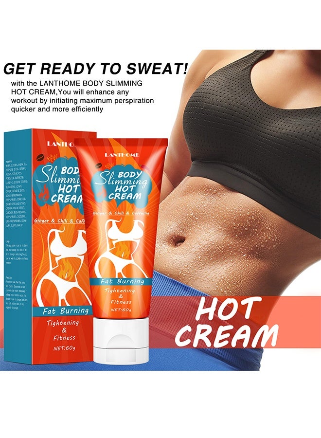 Lanthome Body Slimming Hot Cream, Cellulite Slimming And Firming Cream, Abdominal Fat Burner, Deep Tissue Massage And Muscle Relaxant For Shaping Waist, Abdomen And Buttocks-60G - Image 4