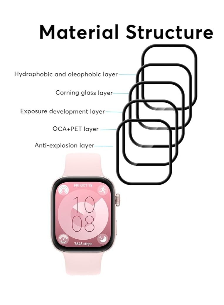 [3 قطع] واقي شاشة لساعة هواوي فيت 3، واقي شاشة ناعم مضاد للتوهج عالي الدقة من مادة TPU لساعة هواوي فيت 3 - Image 4