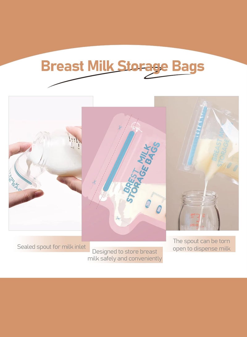 Bolivia's 50PCS Breast milk Storage Bag - Milk Bags for Breast milk for Feeding,Breast Milk Storage Containers for Fridge,Baby Essentials,Fast Freeze,Bpa-Free for Breastfeeding  - Image 4