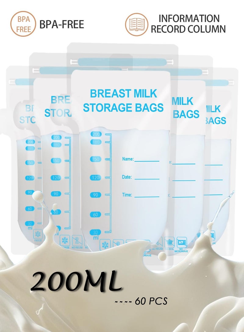 Bolivia's 50PCS Breast milk Storage Bag - Milk Bags for Breast milk for Feeding,Breast Milk Storage Containers for Fridge,Baby Essentials,Fast Freeze,Bpa-Free for Breastfeeding  - Image 1
