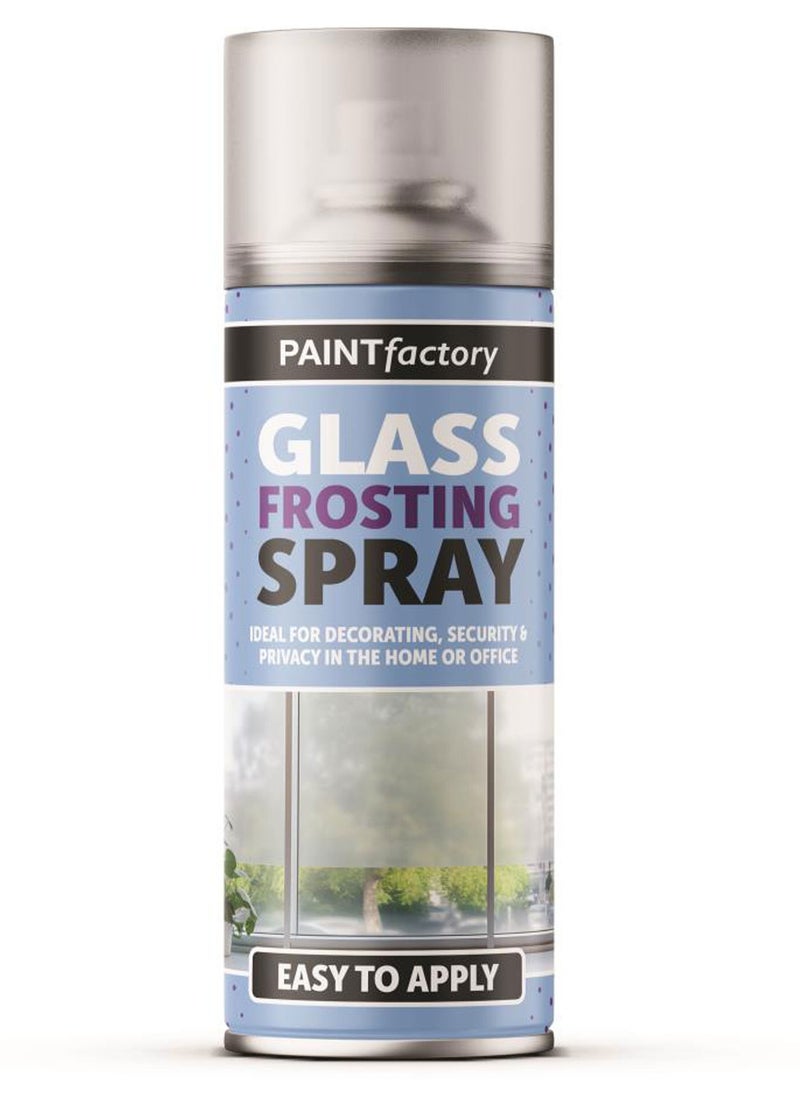 Paintfactory Rapide Paint Factory Glass Window Frosting Spray Can 400ml - Ideal For Decorating, Security & Privacy In The Home or Office, Easy Apply  - Image 1