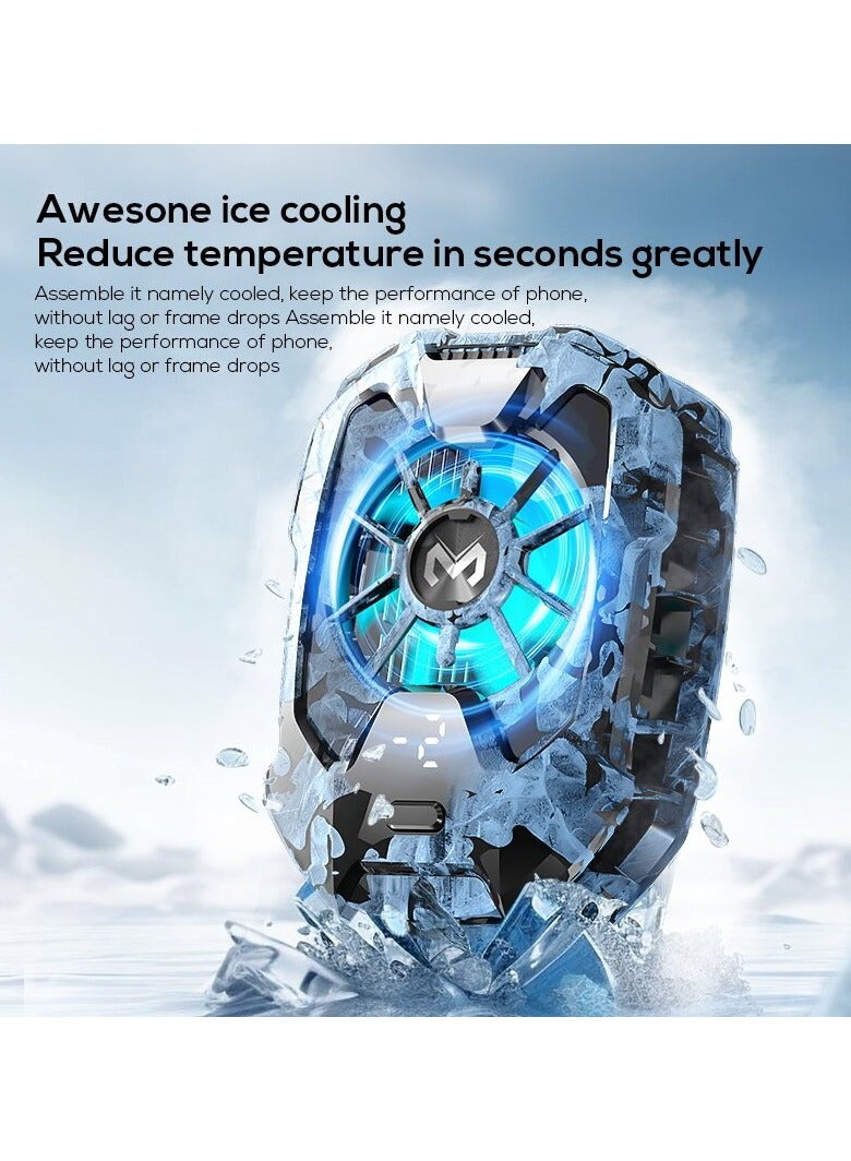 Mobile Phone Cooler for Game Fan PUBG, Designed iPhone 12/13 Series, Live Streaming and Vlog, Semiconductor Heatsink Without Noise iOS Android, ipad Tablet - Image 1