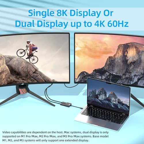 QZ [8K, DisplayPort+HDMI] QZ DisplayPort to Type C, USB C to DisplayPort and HDMI, Single Display 8K 30Hz or Dual Display 4K/60Hz for USB-C PC, Laptop and Phones - Image 5