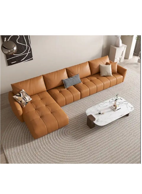Modern Leather L Shape Sofa Set