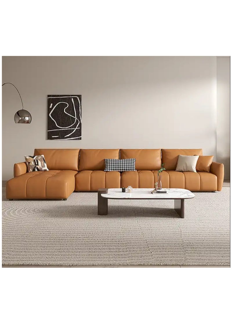 Comfynest - Modern Leather L Shape Sofa Set - Image 1