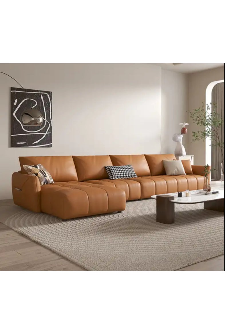 Comfynest - Modern Leather L Shape Sofa Set - Image 1