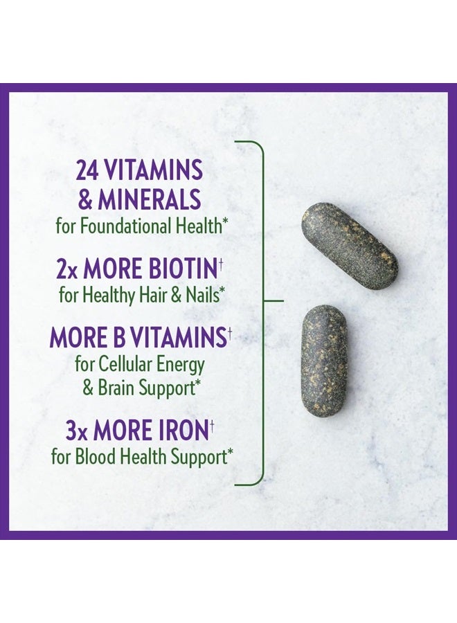 New Chapter Women's Multivitamin Advanced Formula for Stress, Bone, Immune, Beauty & Energy Support, Higher Levels of Whole-Food Fermented Essential Nutrients for Women + Iron + Vitamin D3, 72 Count - Image 3