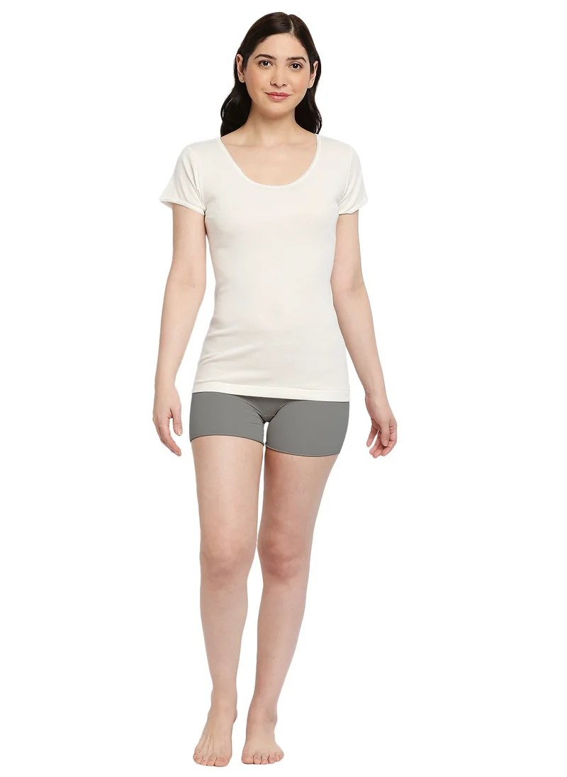 BYC WOMEN'S COTTON UNDERSHIRT (PACK OF 3) - IVORY