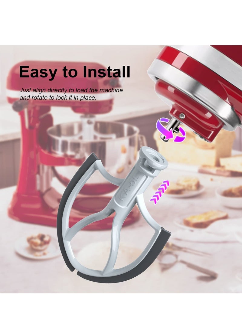 5-Quart Flex Edge Beater for KitchenAid Bowl-Lift Stand Mixer, Silicone Edge Kitchen Mixer Attachment, Replacement Beater Accessory for KitchenAid Mixers. - Image 4