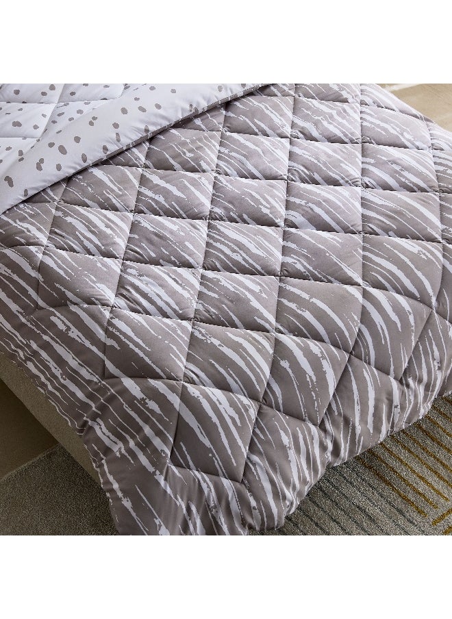Home Box Madrid Glint 2-Piece Microfiber Reversible Twin Comforter Set - 160x220 cm  - Image 5
