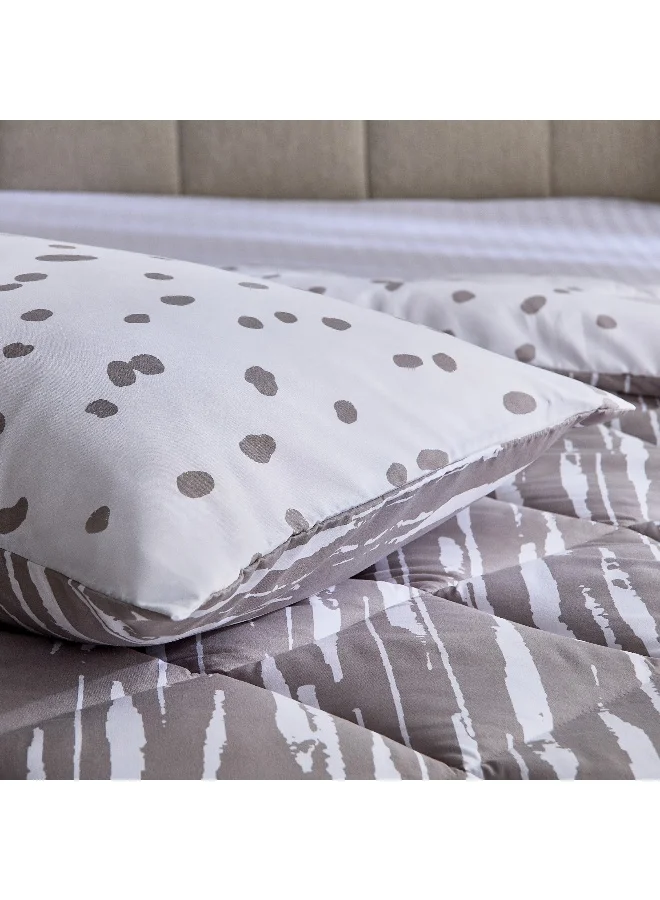 Home Box Madrid Glint 2-Piece Microfiber Reversible Twin Comforter Set - 160x220 cm