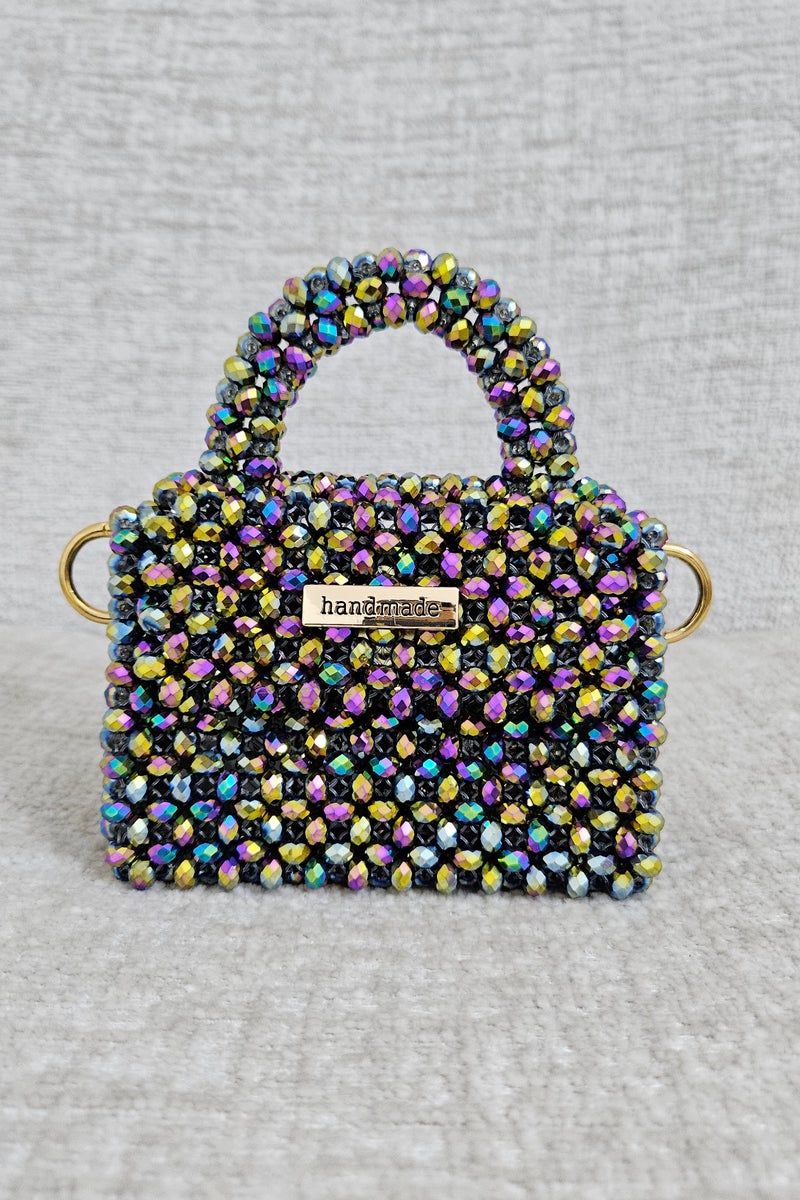 Handmade Crystal beaded bag - Image 1