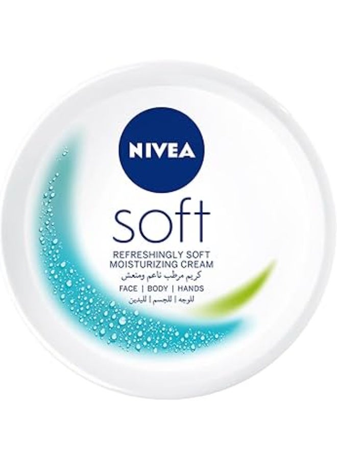 NIVEA Moisturising Cream, Soft Refreshing, Jar 200ml