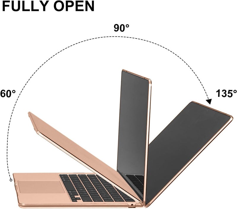 Case Compatible for MacBook Air 13 inch 2021 2020 2019 2018 Release,M1 A2337 A2179 A1932 with Retina Display Touch ID,Air 13.3 Laptop Plastic Hard Shell Cover,Smooth Shiny Surface,Peach Pink - Image 4
