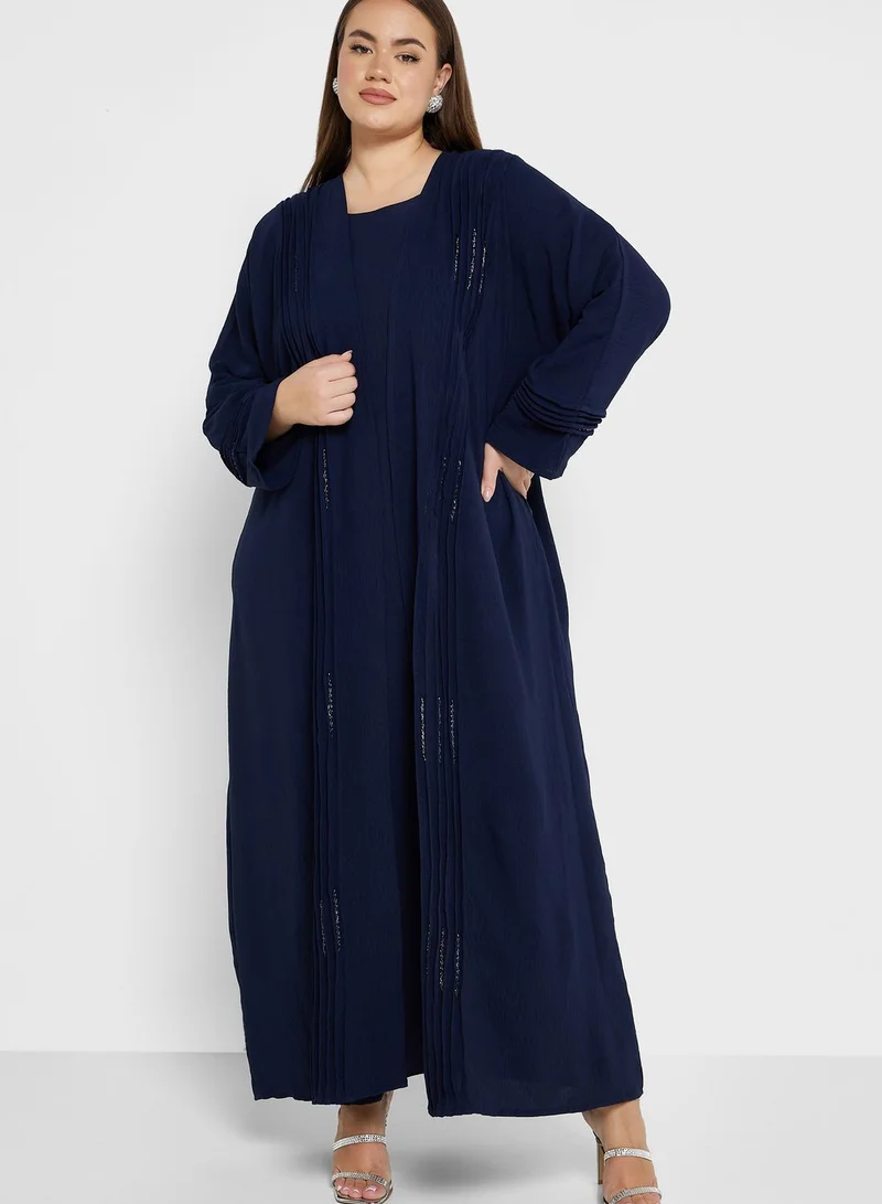 Khizana Embellished Detail Abaya With Inner & Sheila